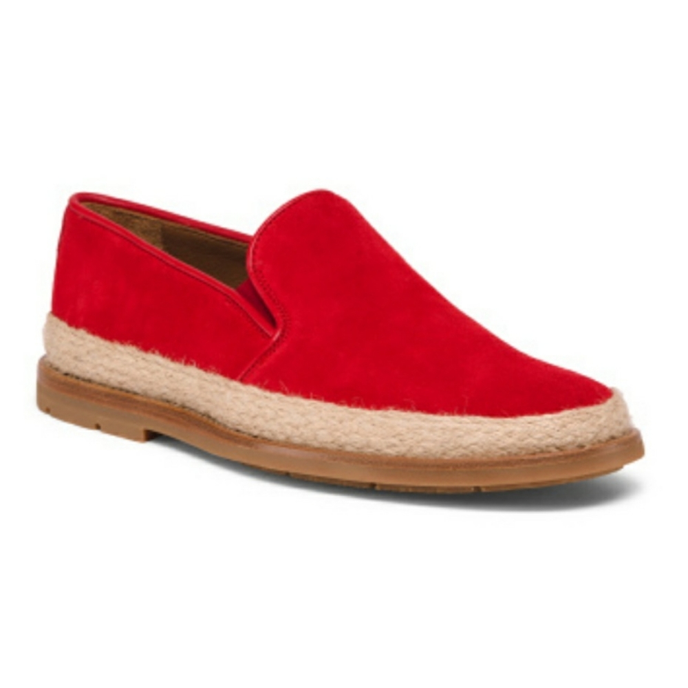New Aquatalia Zayn Suede Loafer Red Size 11.5 Shoes